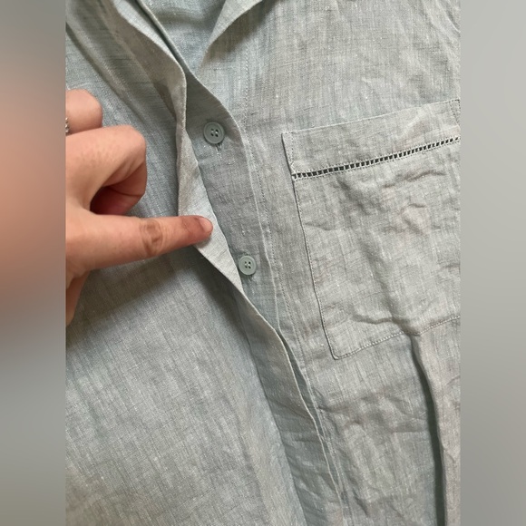 LAFAYETTE 148 Ruxton Illustrious Linen Shirt size Small - Picture 8 of 10